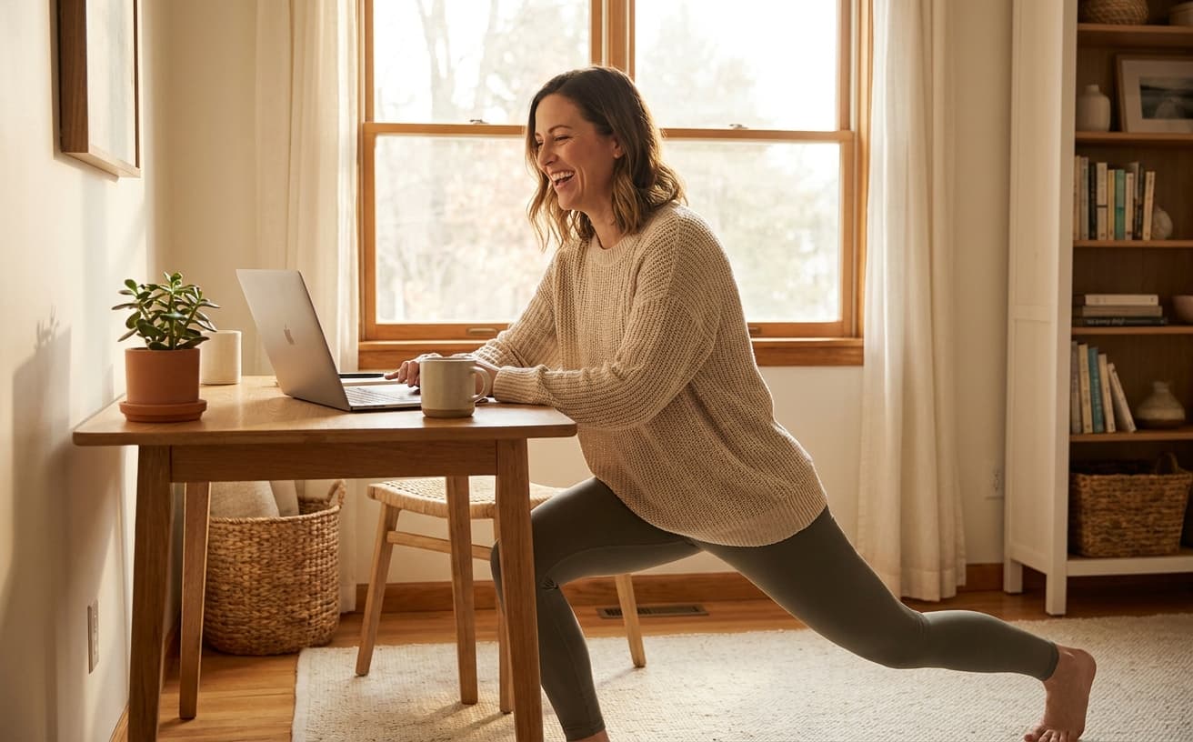 Photo-realistic editorial image for Exercise Snacks: Why Tiny Bursts of Movement May Be the Best Fitness Hack of 2026