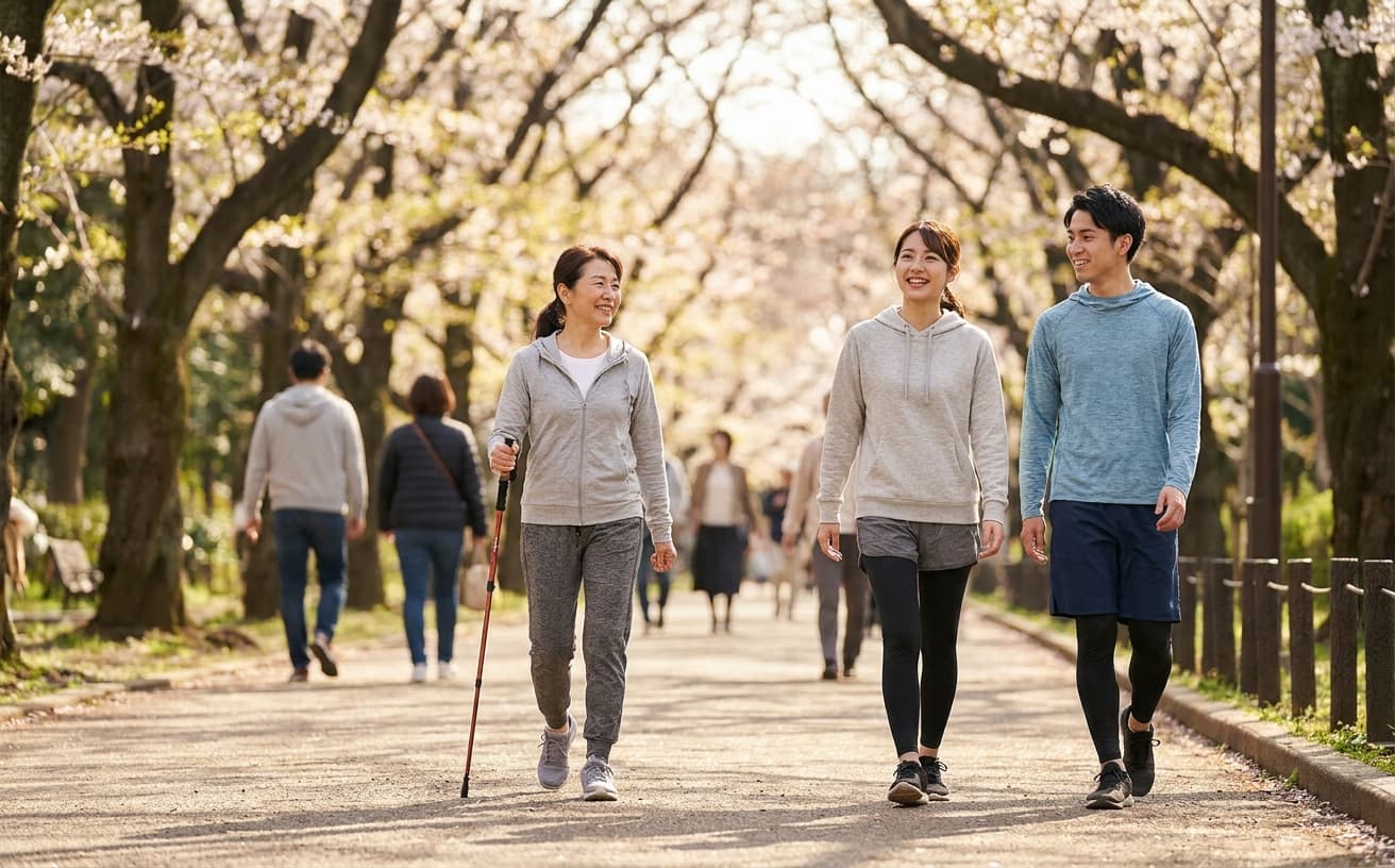 Photo-realistic editorial image for Japanese Walking: The Science-Backed Fitness Trend That's Taking Over 2026