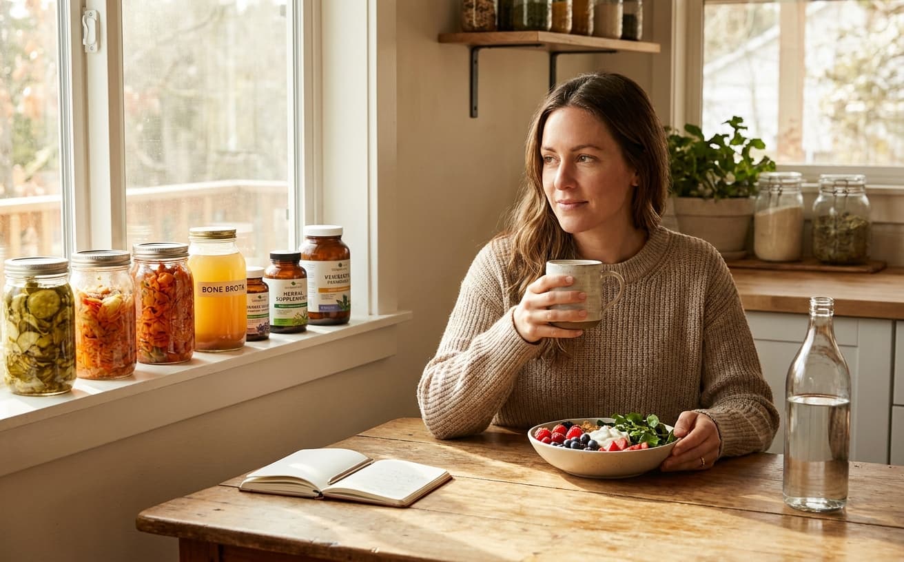 Photo-realistic editorial image for Leaky Gut Syndrome: Symptoms, Causes, and How to Heal Your Gut Lining