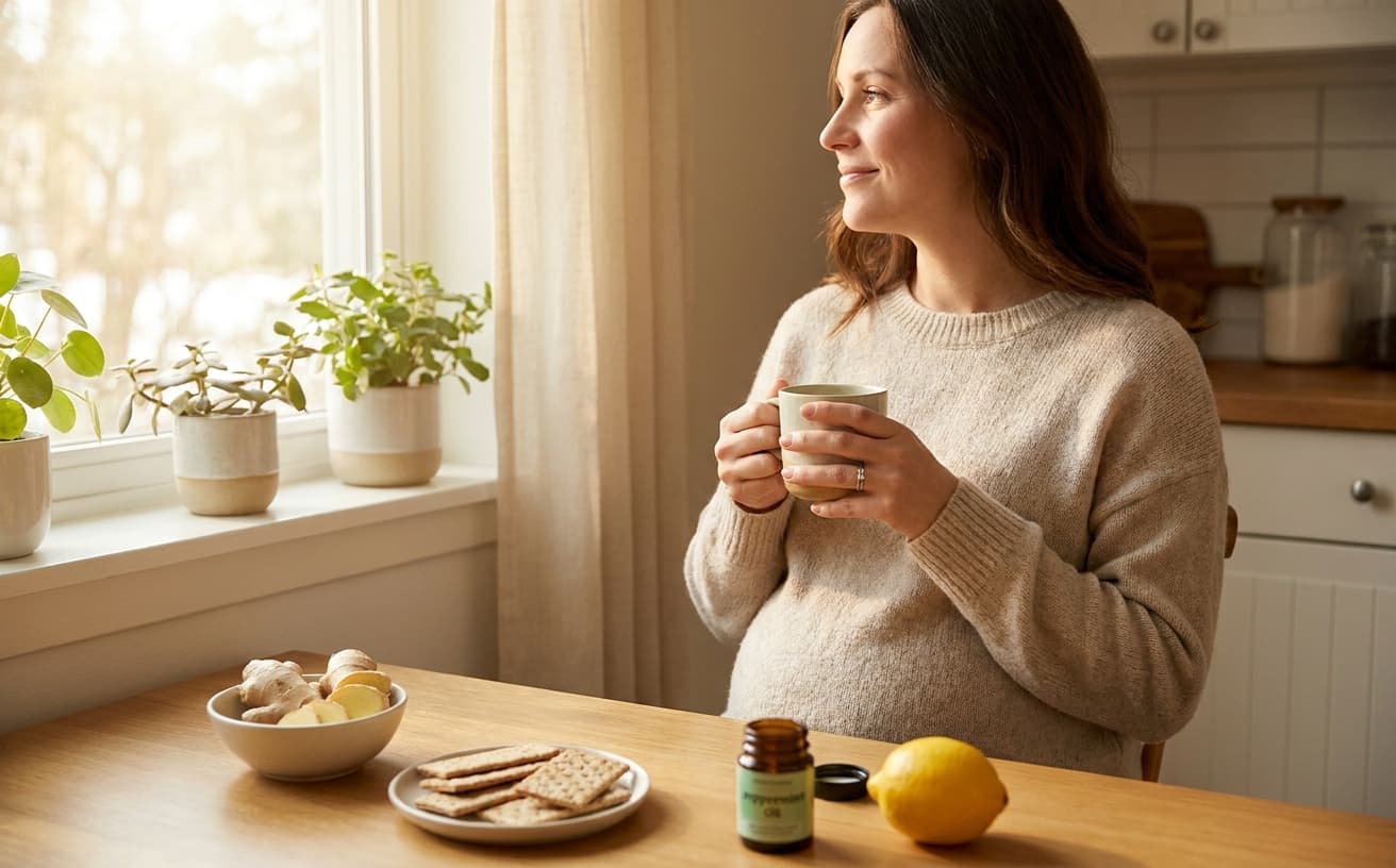 Photo-realistic editorial image for Morning Sickness Remedies: What Actually Helps in the First Trimester