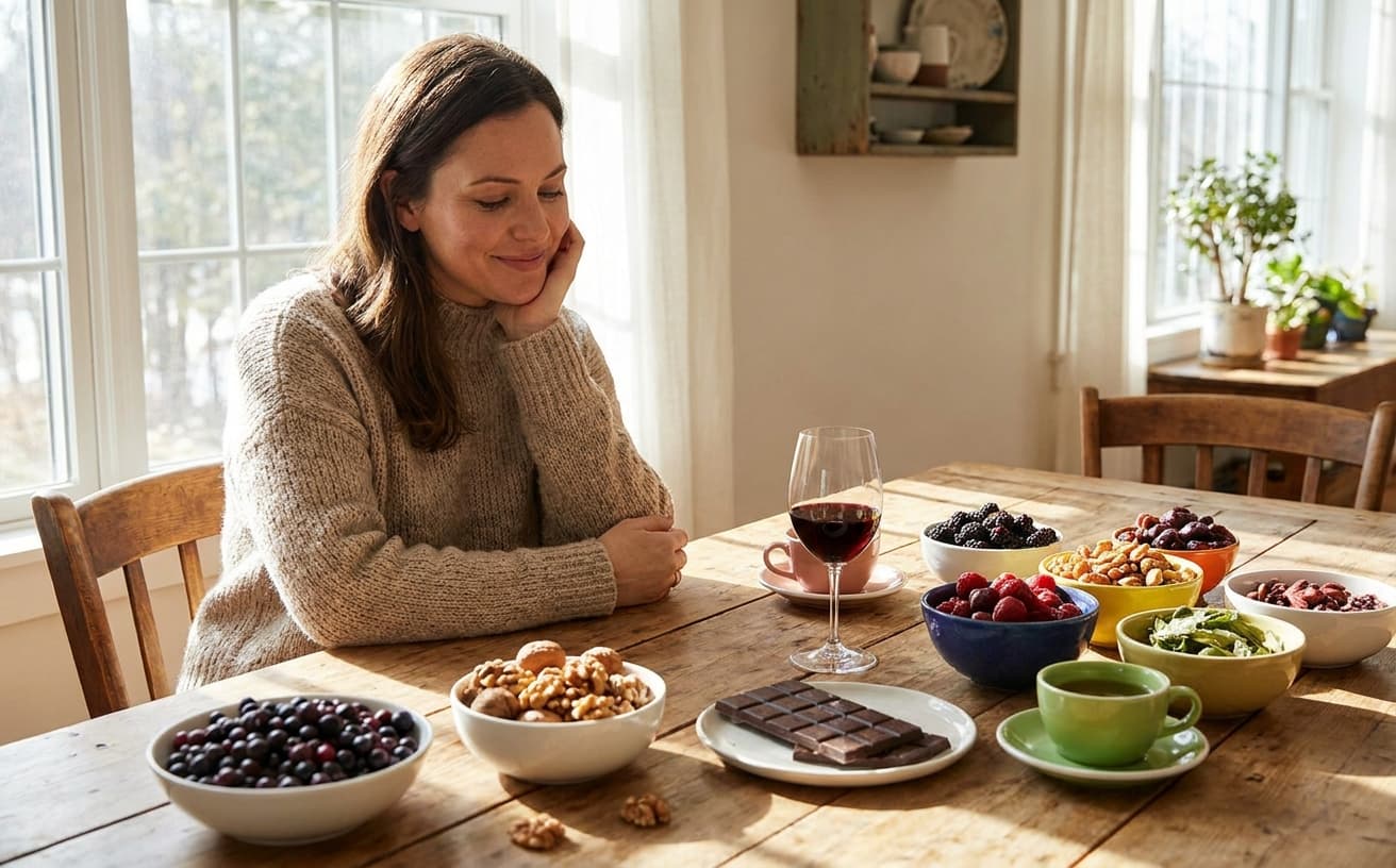 Photo-realistic editorial image for Polyphenol-Rich Foods: The Powerhouse Plant Compounds Your Body Is Craving